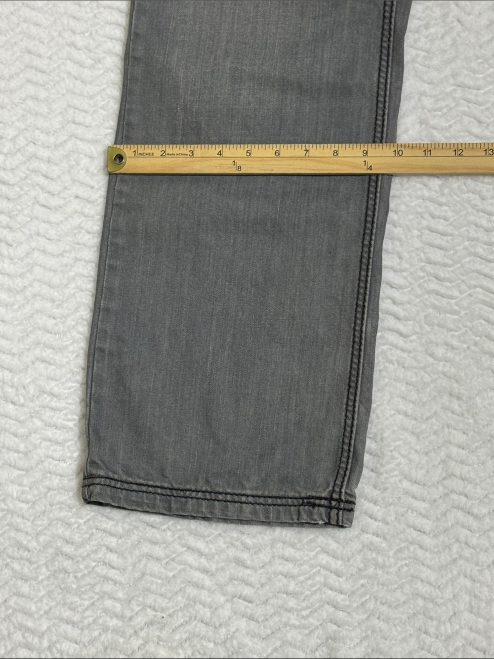 Do Denim Gray Y2K Skater Rocker Jeans Size 36/33 - Picture 6 of 14